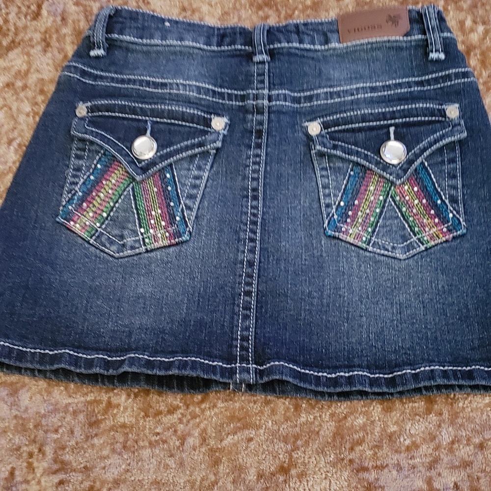 Girls Denim Mini Skirt